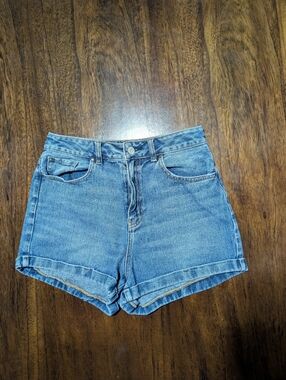 PacSun Mom Short Blue High-Rise Denim Shorts Size 28